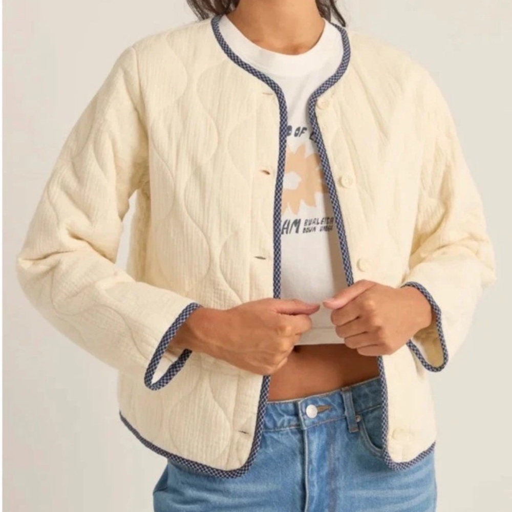 Rhythm Women's Quilted Jackets White Size S